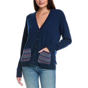 &Isla Womens  Arya Slouchy Cashmere Cardigan, Blue